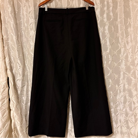 J.Crew Black Sydney Wide Leg Flare Pant in Four-Season Cropped Stretch - Picture 6 of 14